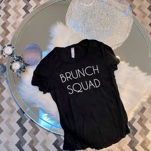 Pajama Drama - Brunch Squad T-Shirt/Loungewear/Pajama Top - Black - M